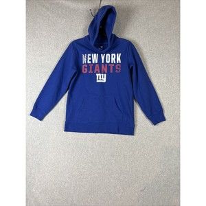 New York Giants Fanatics MLB Hoodie - Junior L Blue Cotton Blend